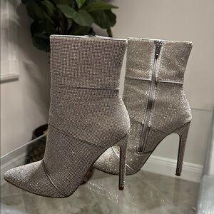 Steve Madden Winona Midcalf Sparkle Stiletto Boots